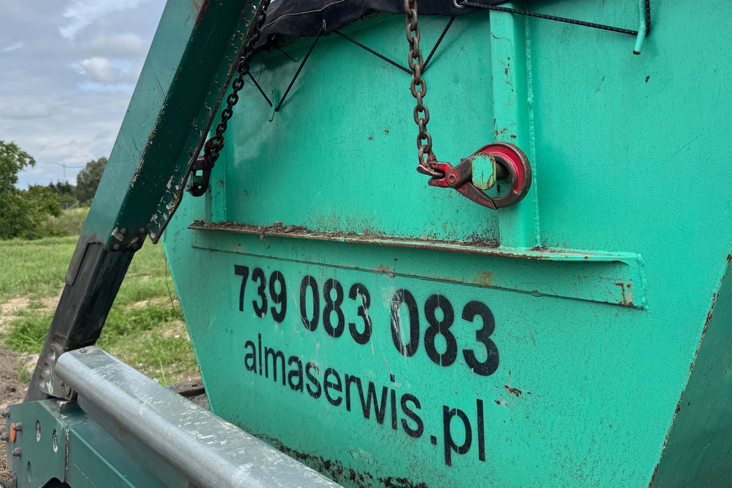 Odbiór kontenera w Dopiewie